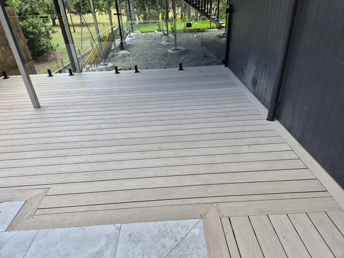 Deck with Stone Border - Composite