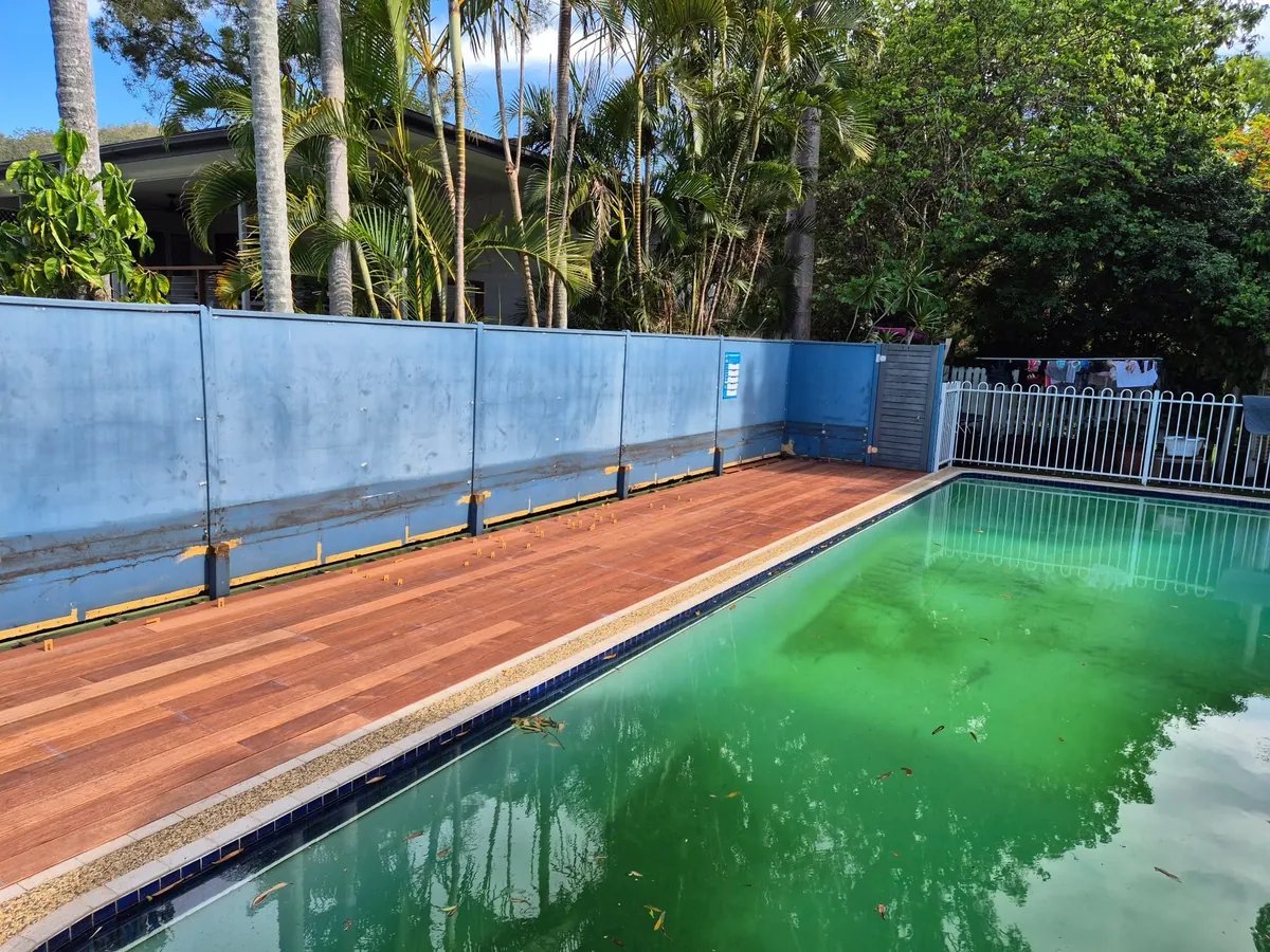 Pool Deck & Glass Fence - Timber